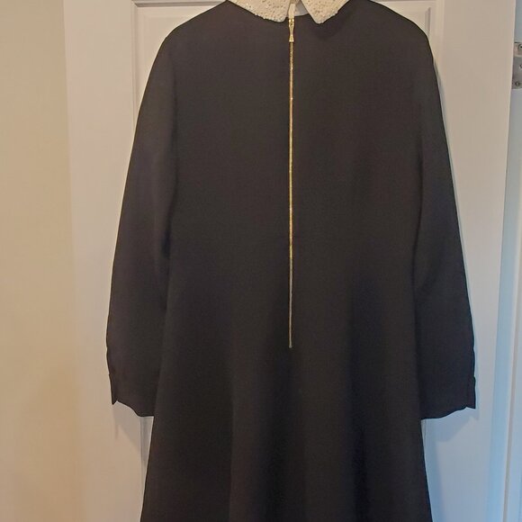 Kate Spade simple flared black dress with sequin collar - Picture 3 of 5